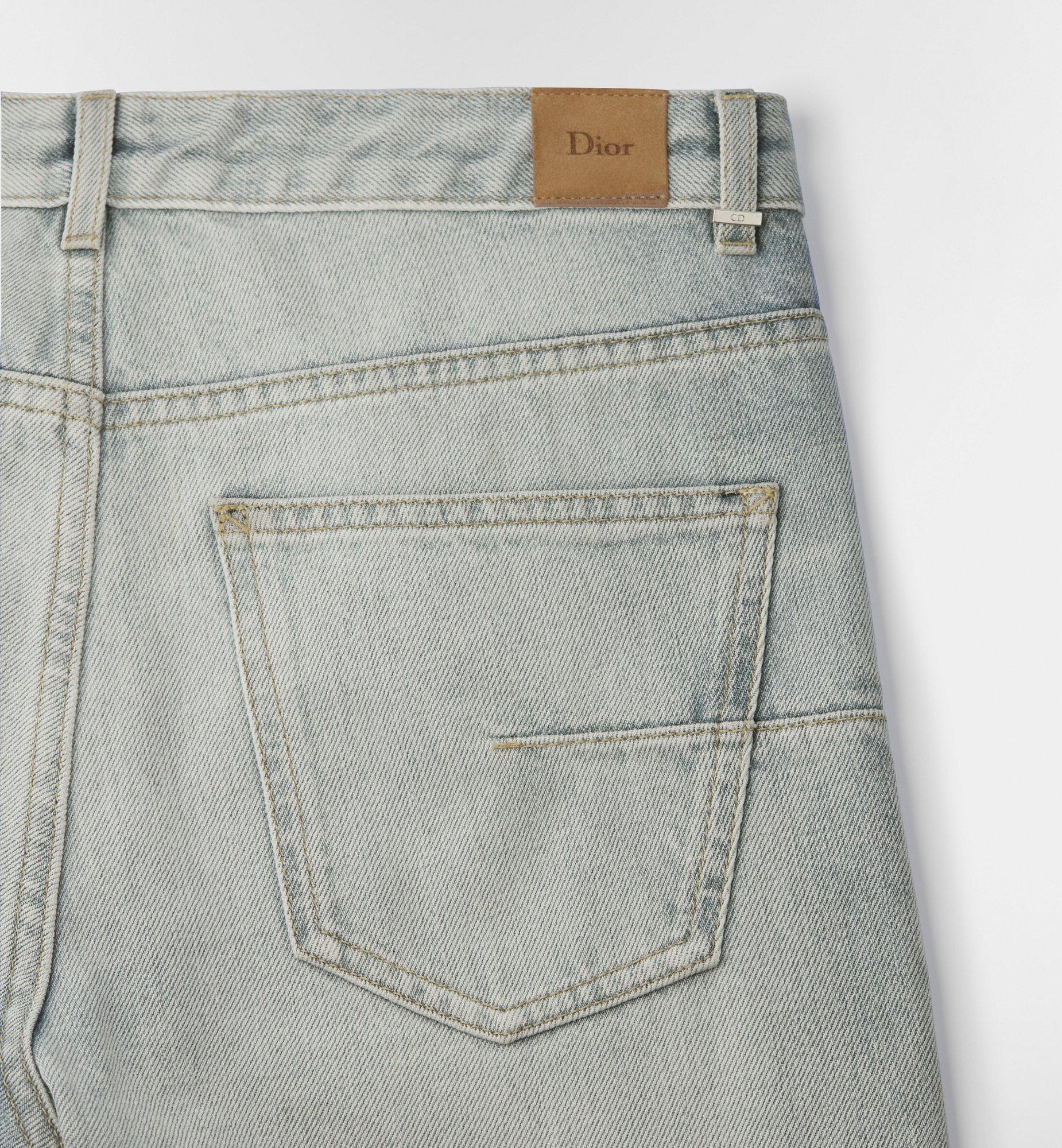 Dior Cuffed Regular-fit Jeans In Blue