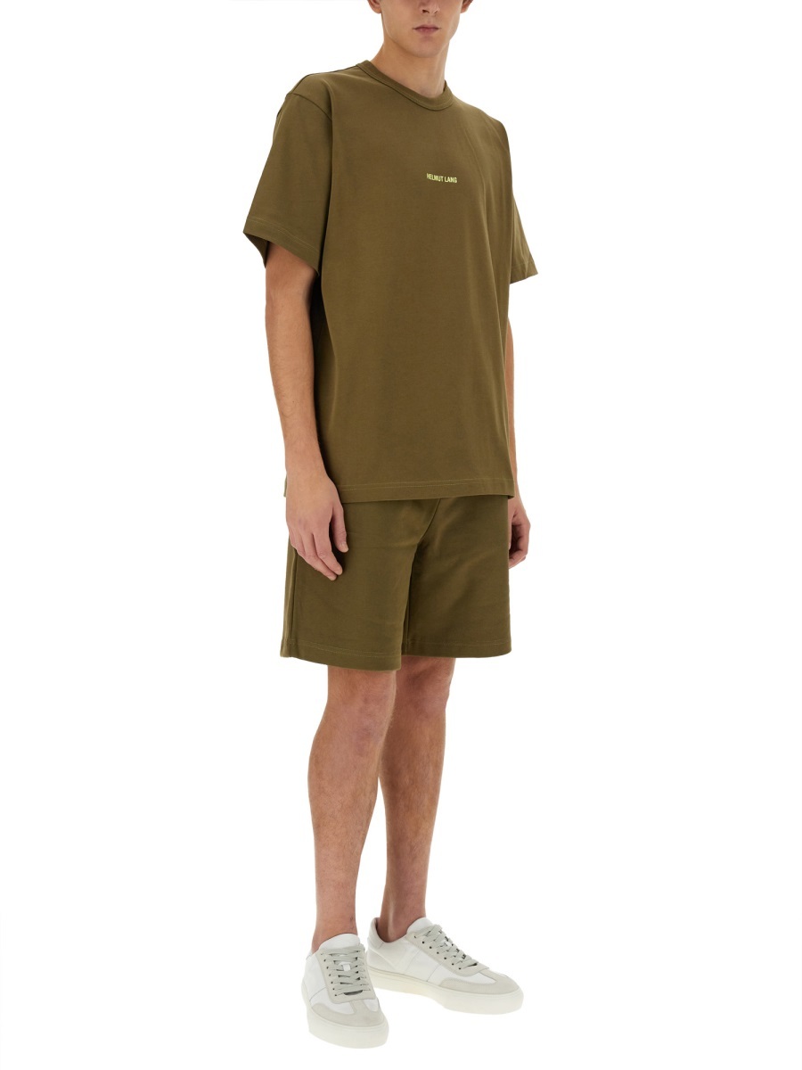Helmut Lang Logo-print Cotton T-shirt In Brown