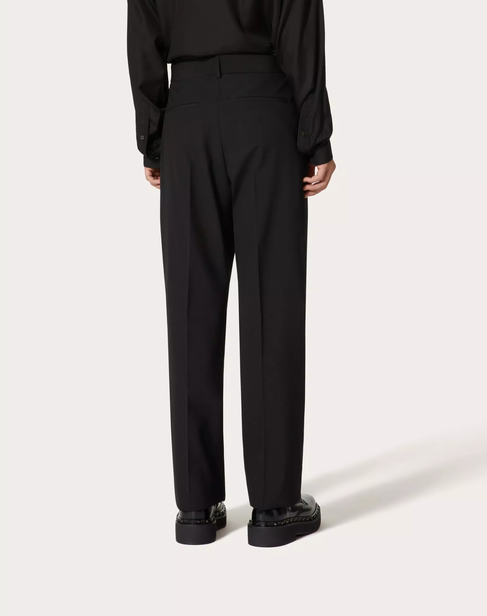 Valentino Drawstring-waist Cotton Track Pants In Black