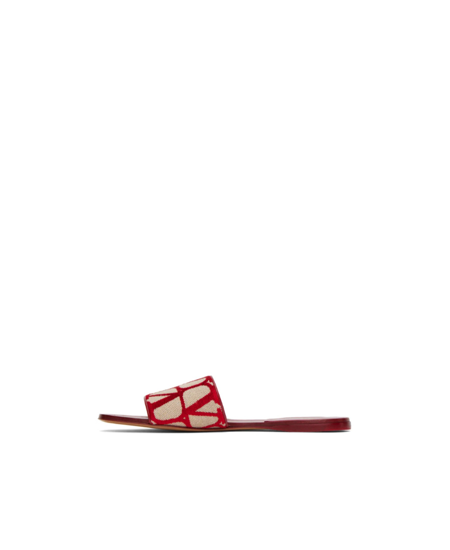 Valentino Toile Iconographe Canvas Slide In Red