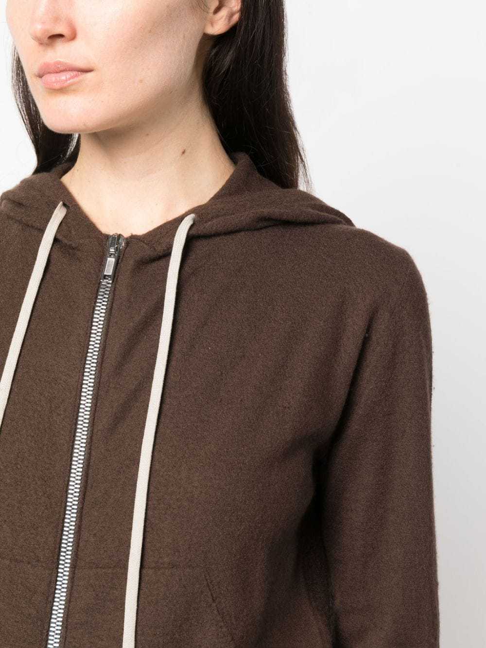 Rick Owens Zip-up Cashmere Hoodie In Black