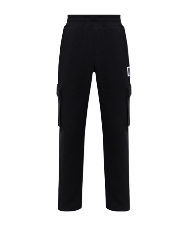 Moschino Logo Patch Track Pants In Black