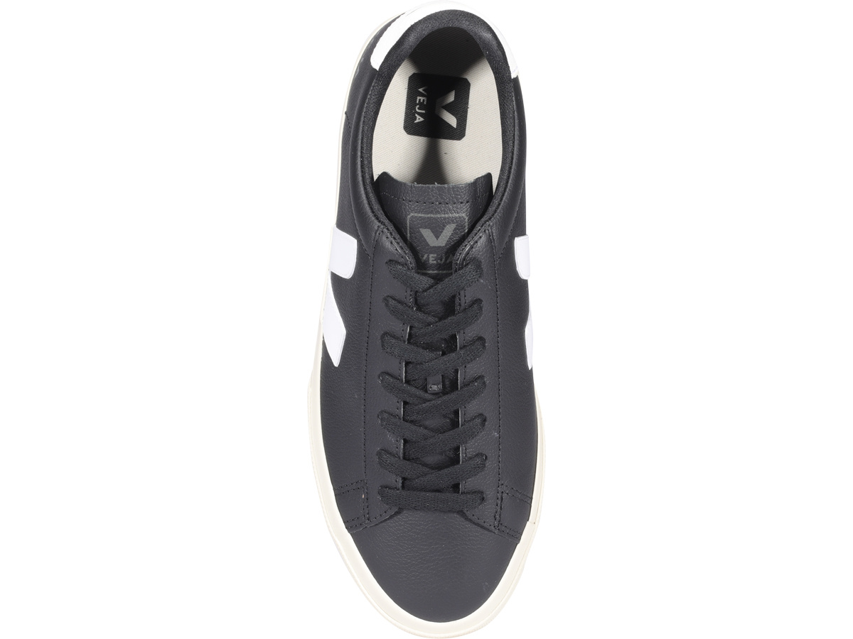 Veja Black And White Leather Campo Sneakers