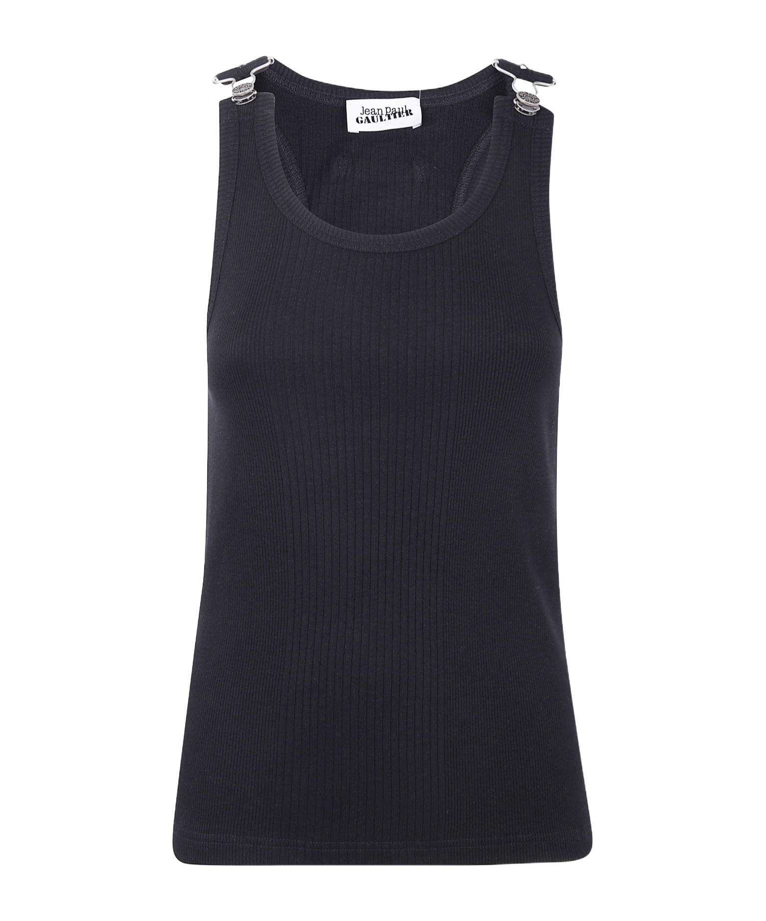 Jean Paul Gaultier Tank Top With With Overall Engraved In Black
