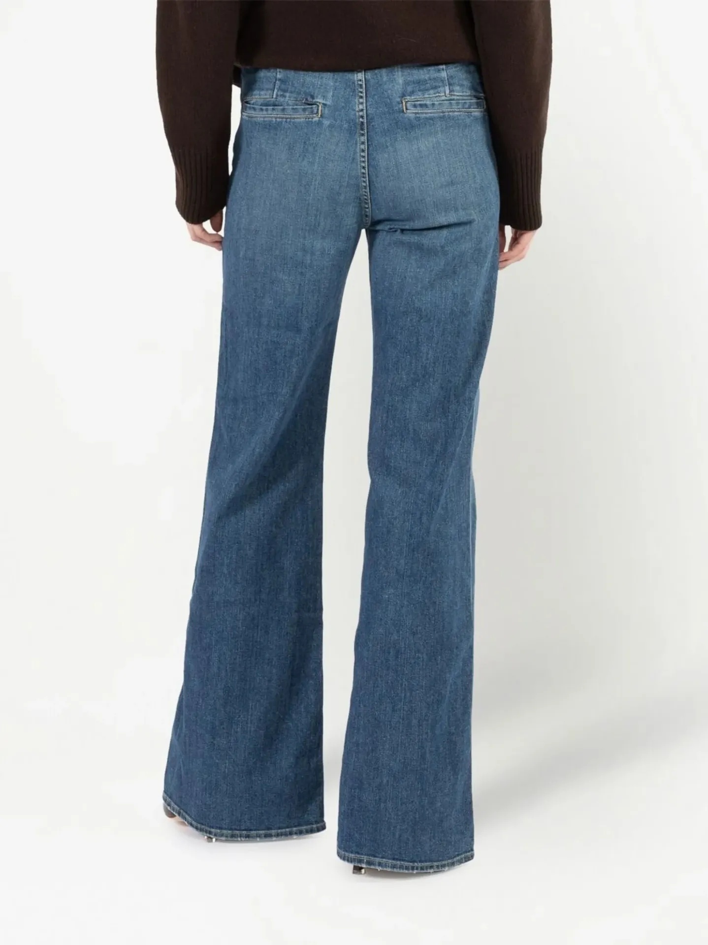 Nili Lotan Anna Mid-rise Wide-leg Jeans In Blue