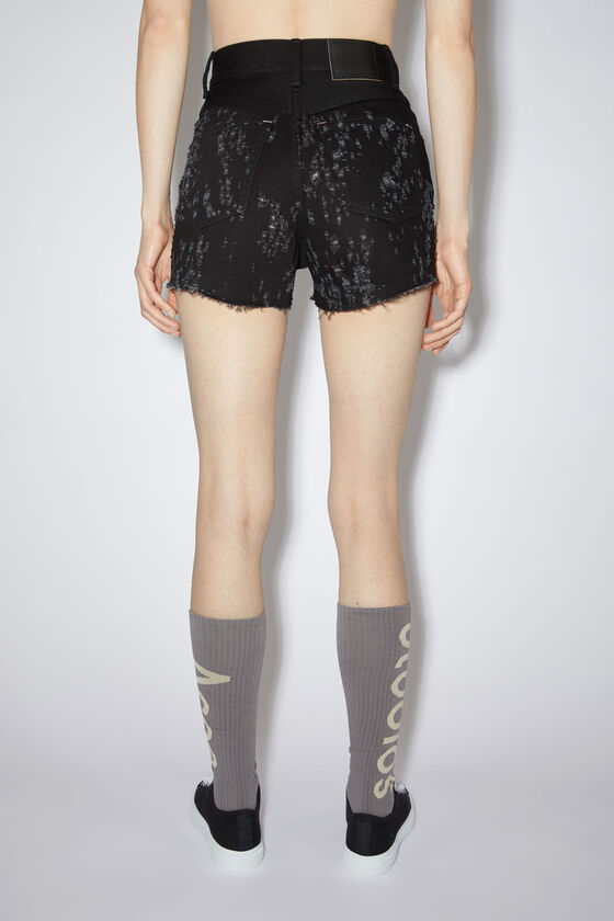 Acne Studios Making Used Denim Shorts In Black