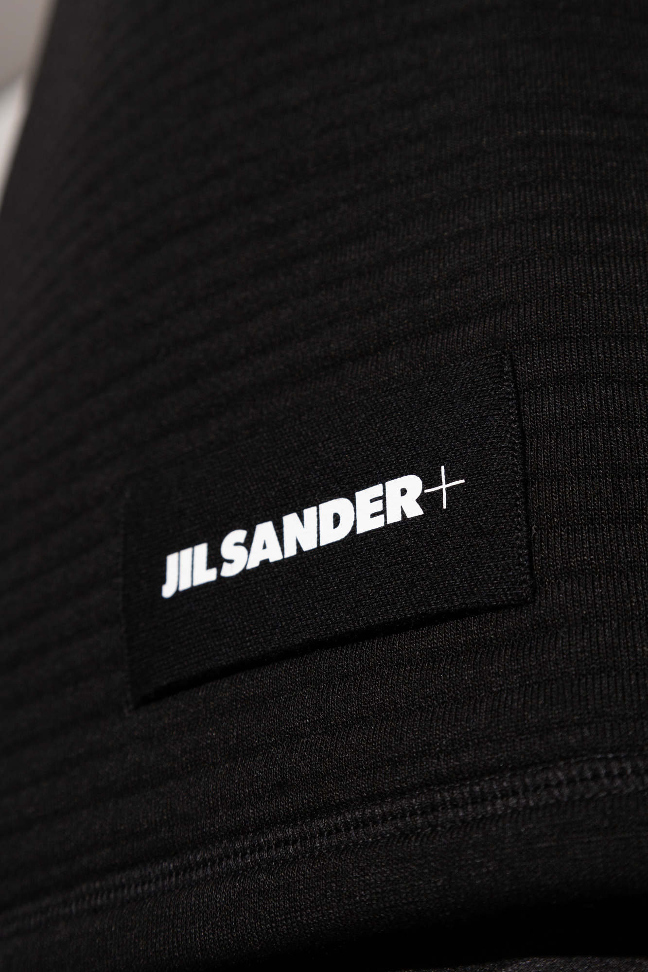 Jil Sander Ribbed-effect Sweatshirt In Black