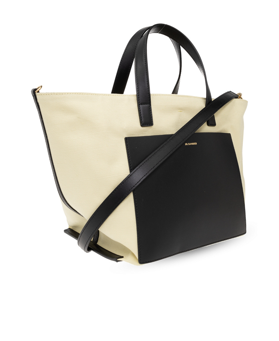 Jil Sander Small Wander Canvas Tote Bag In Black