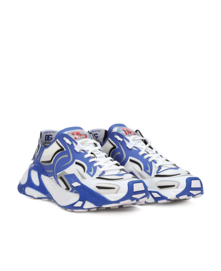 Dolce & Gabbana Fast In Maglina Panelled Sneakers In White