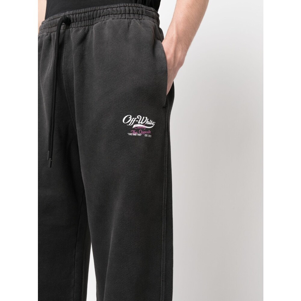 Off-white Logo-print Track Pants In Black