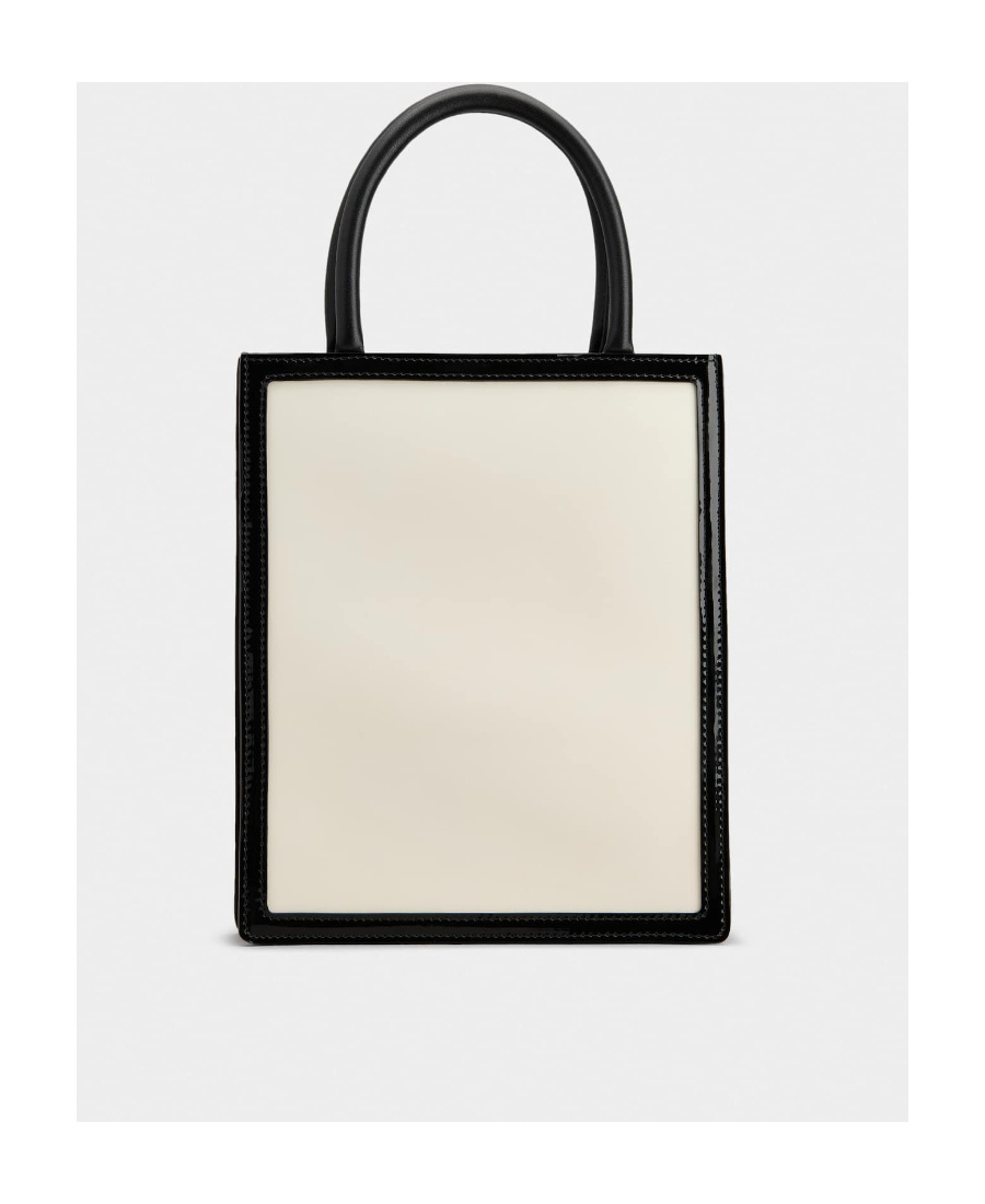 Roger Vivier Belle Vivier Voyage Lacquered Buckle Mini Tote Bag In White