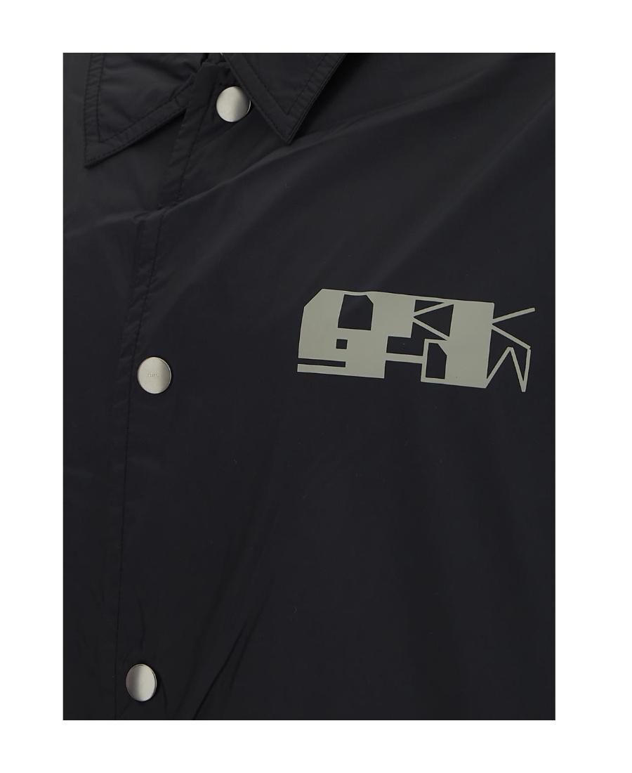 Rick Owens Drkshdw Logo-print Snap Front Jacket In Black