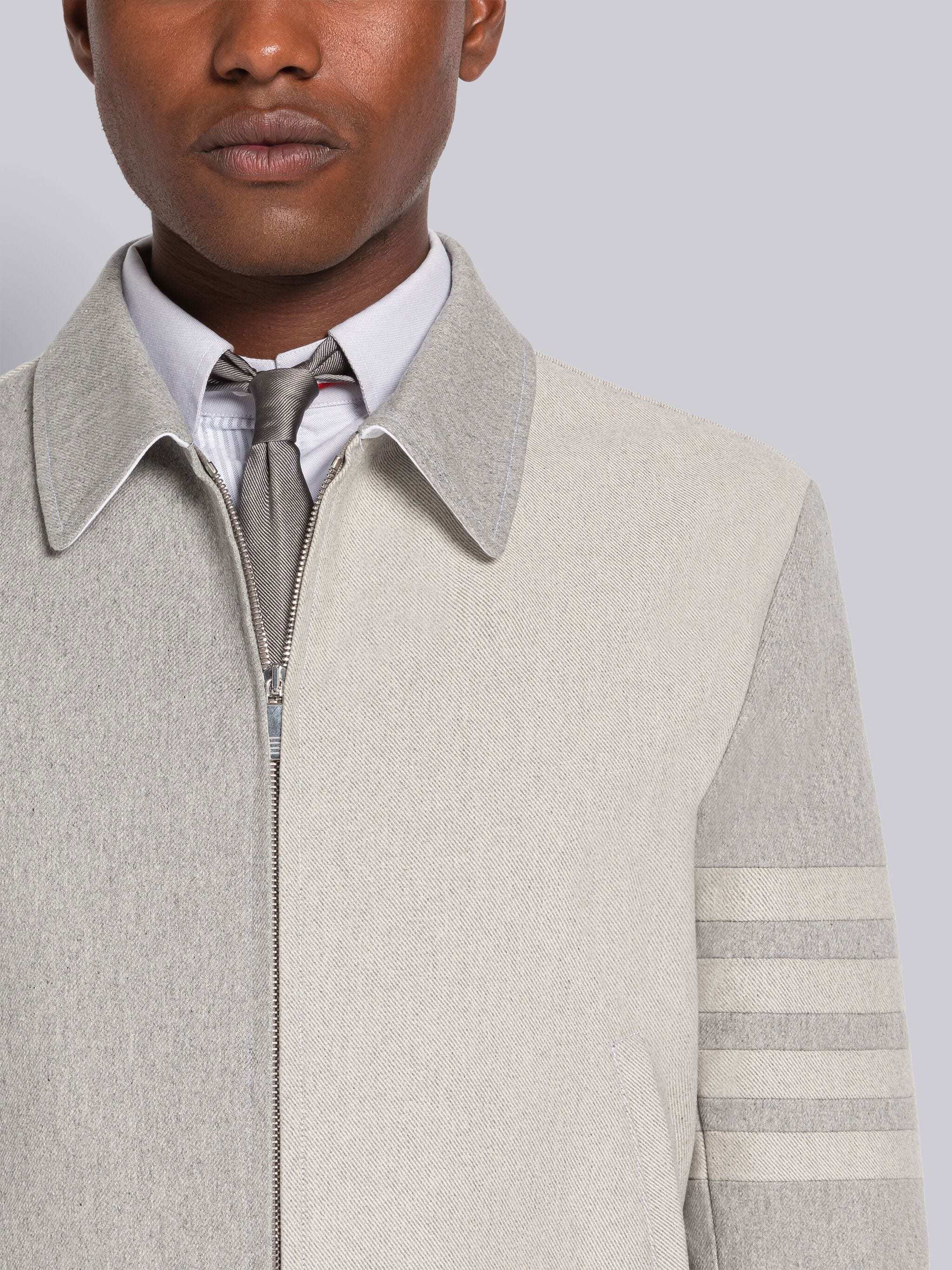 Thom Browne Funmix 4-bar Stripe Golf Jacket In White
