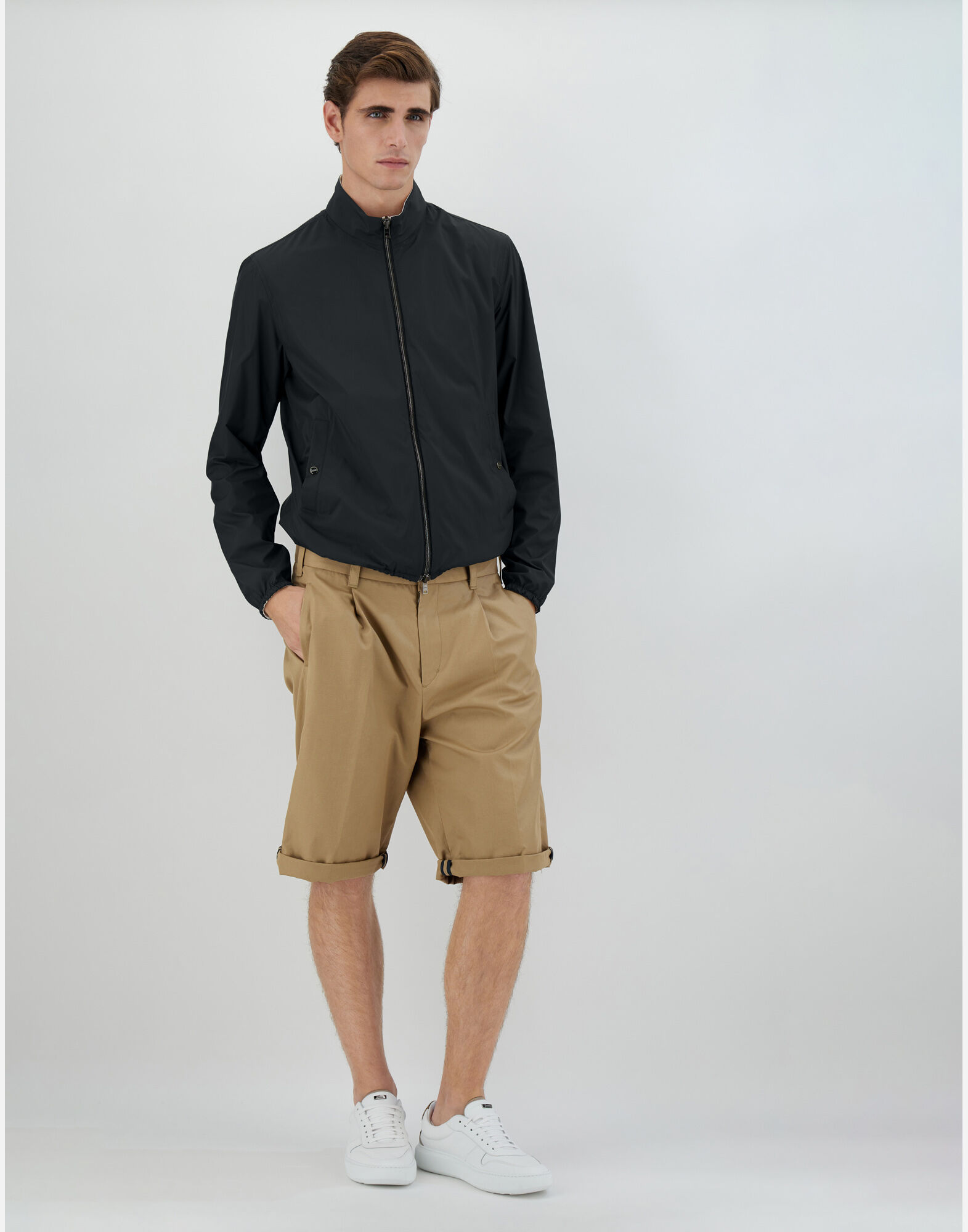 Herno Reversible Lightweight Jacket In Black