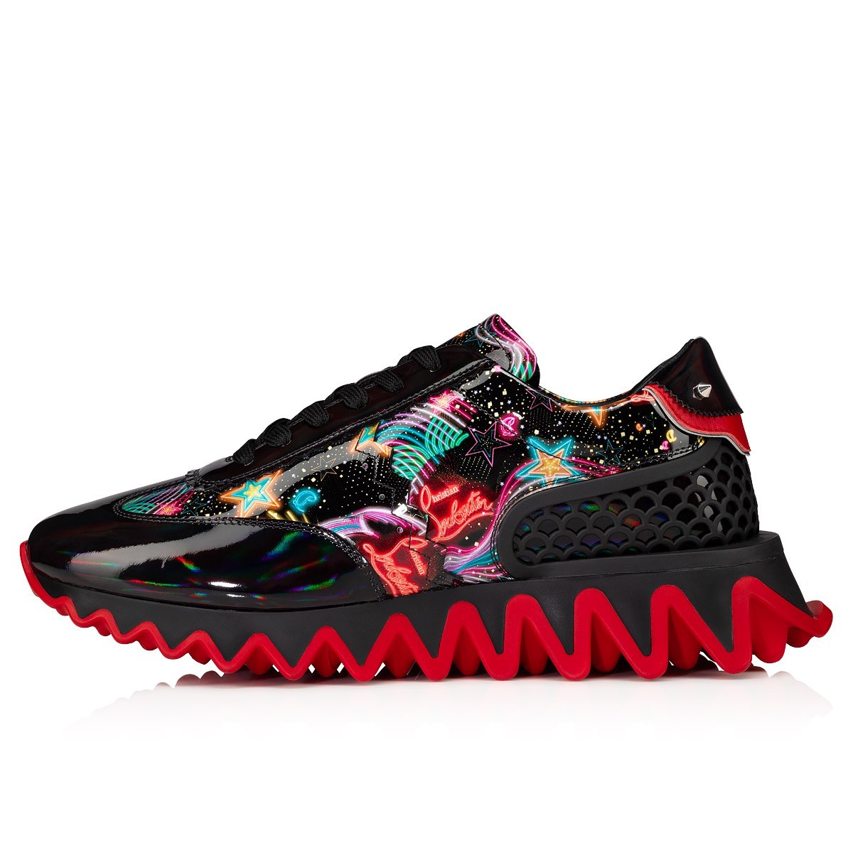 Christian Louboutin Lace Up Sneakers In Black