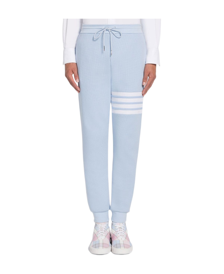 Thom Browne 4-bar Tapered Track Pants In Blue