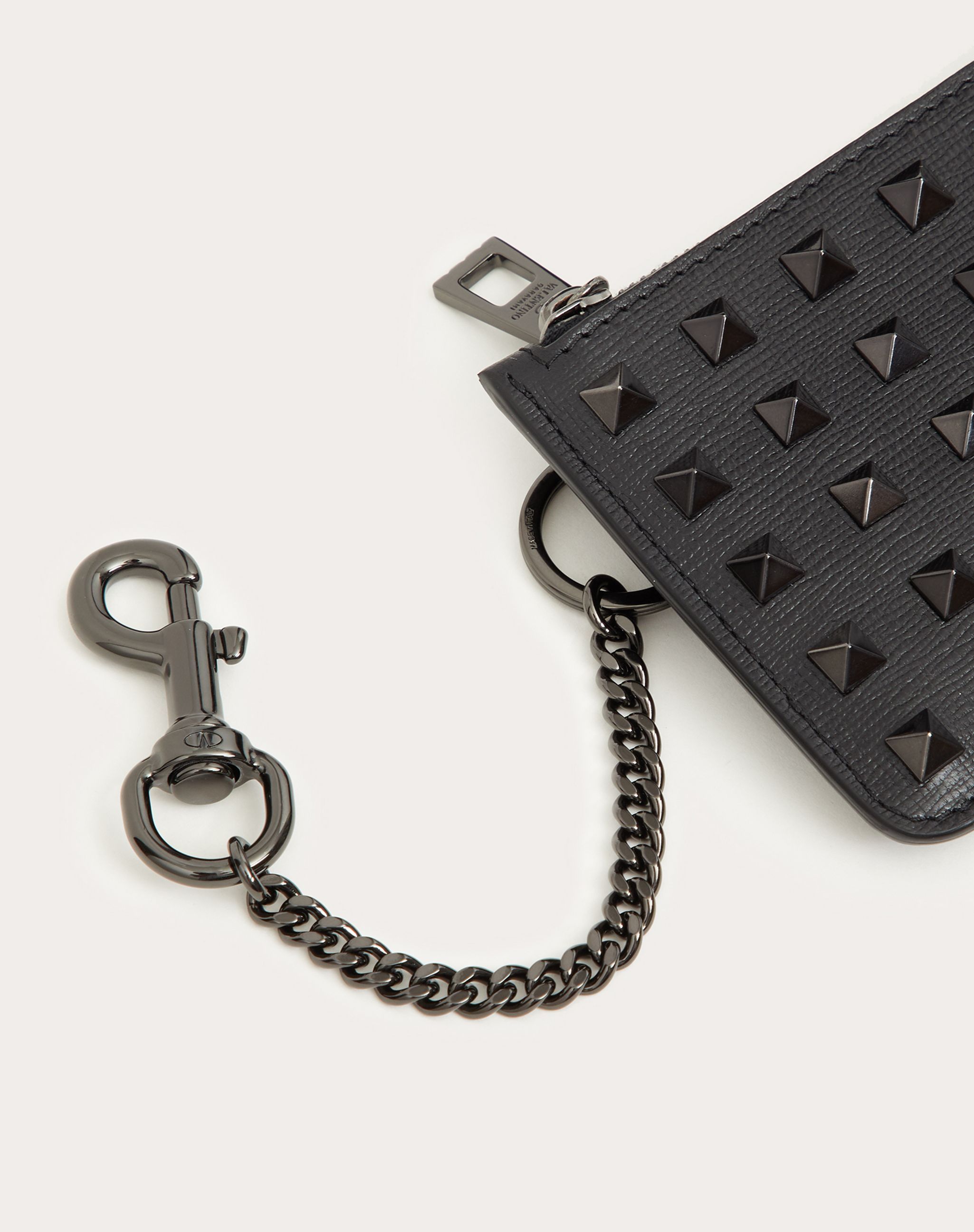 Valentino Rockstud-embellished Cardholder In Black