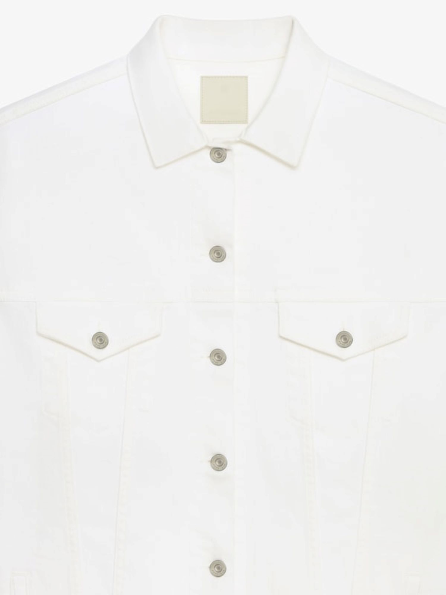 Givenchy Denim Oversize Jacket With Adjustable Hemline Straps In White