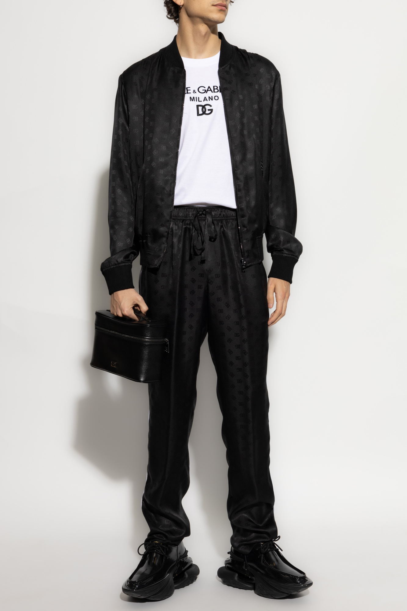 Dolce & Gabbana Long-sleeved Casual Jacket In Black