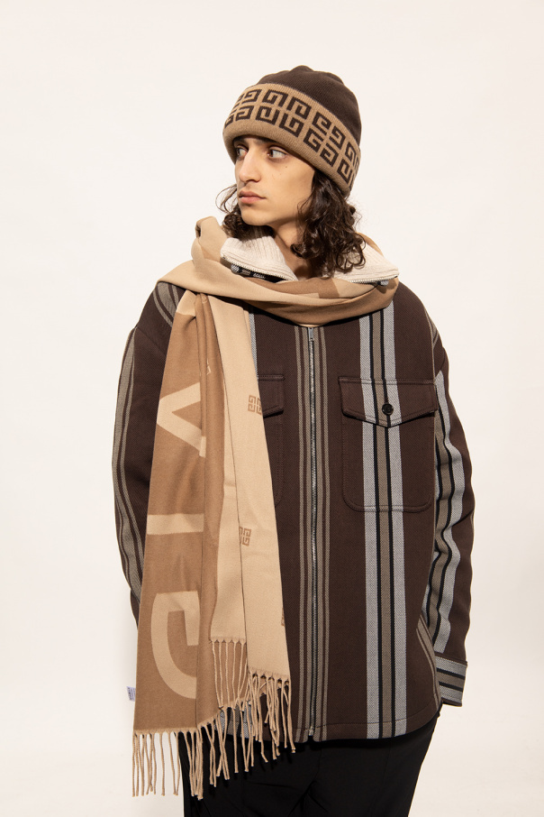 Givenchy Logo Scarf In Nude