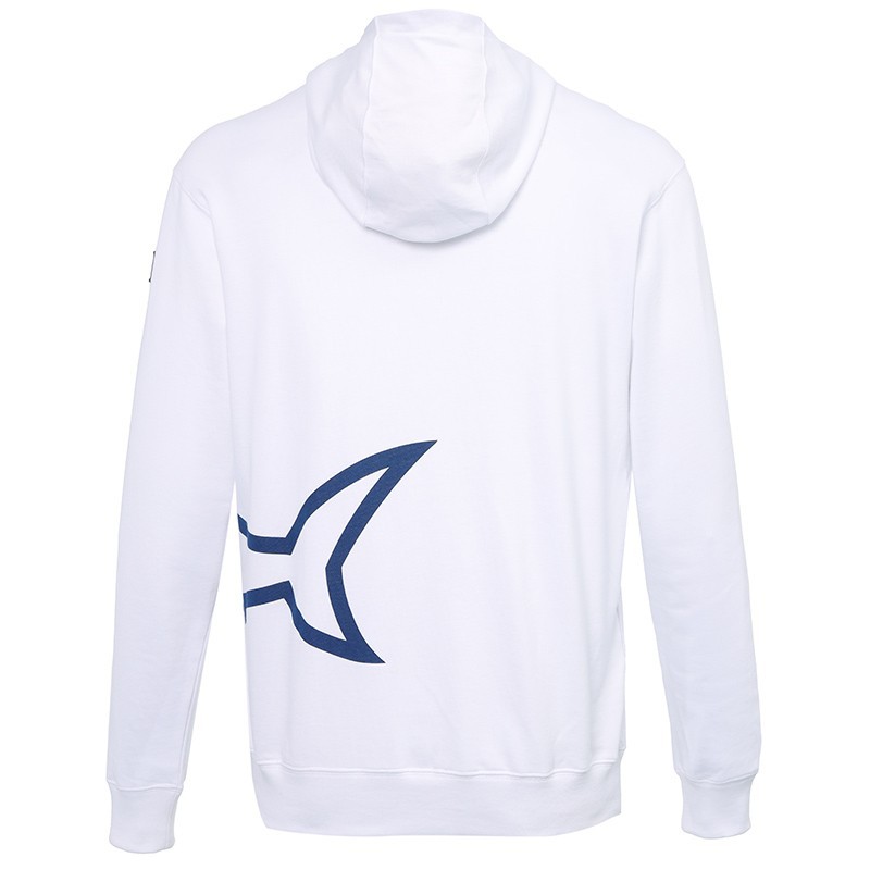 Paul & Shark Hooded Printed Sweater In White