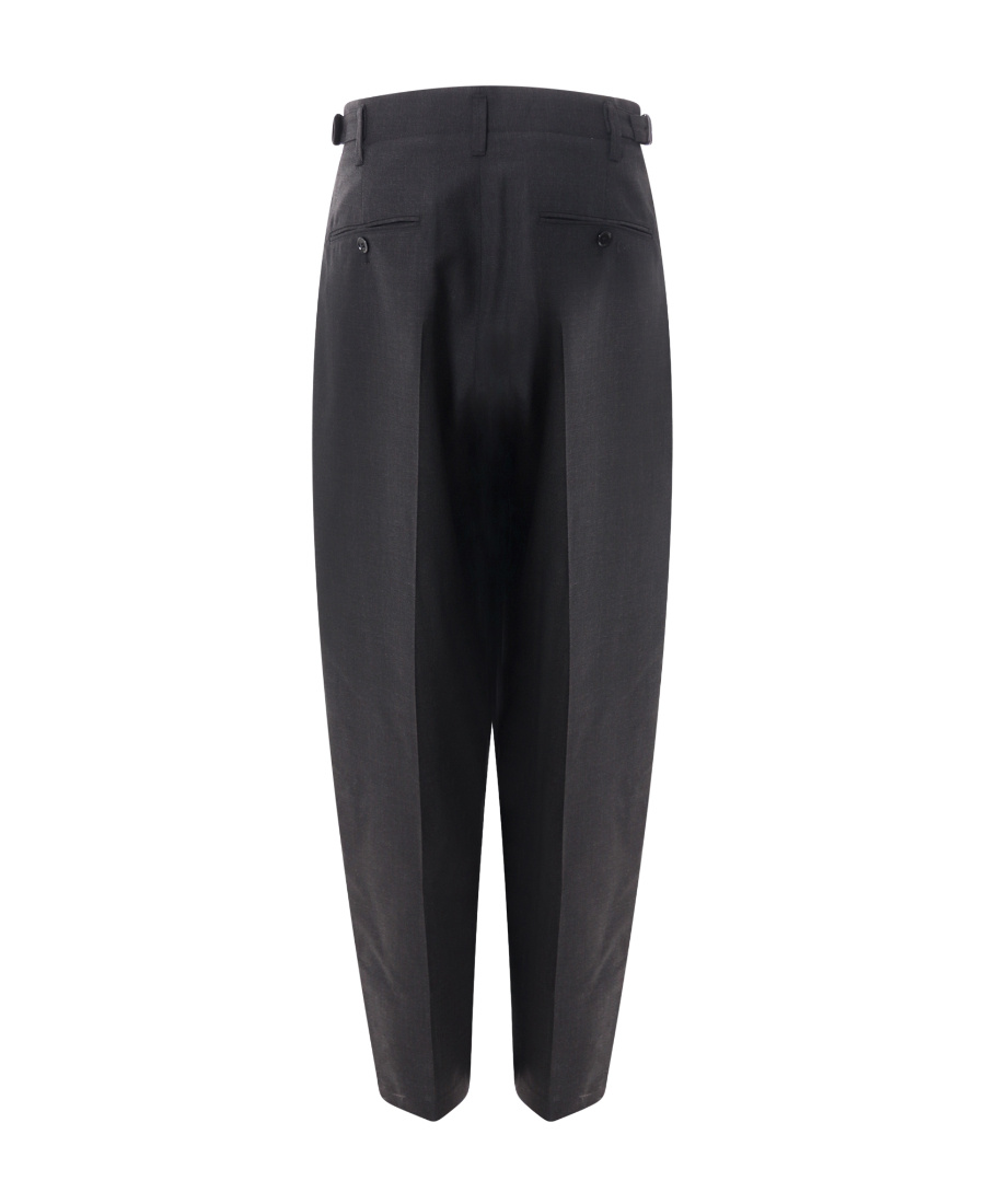 Lemaire Pleat-detailing Tapered Trousers In Gray