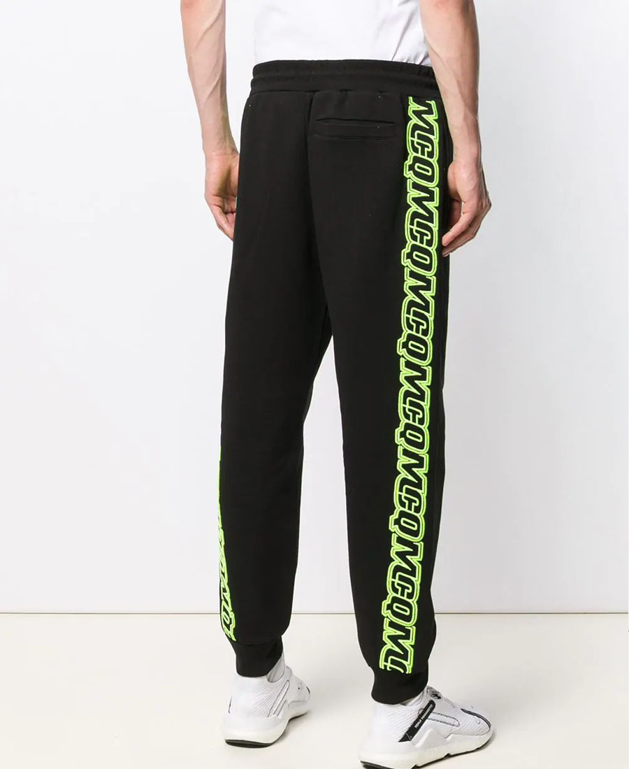 Mcq By Alexander Mcqueen Logo Ribbon Sweatpants In Black