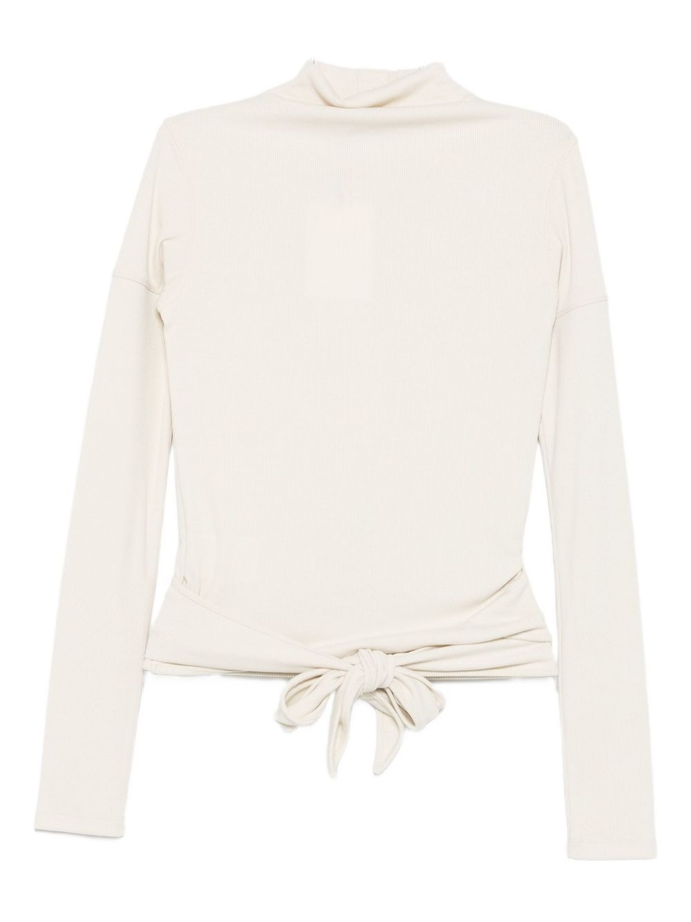 Low Classic Knot-detail Polo Shirt In Neutral