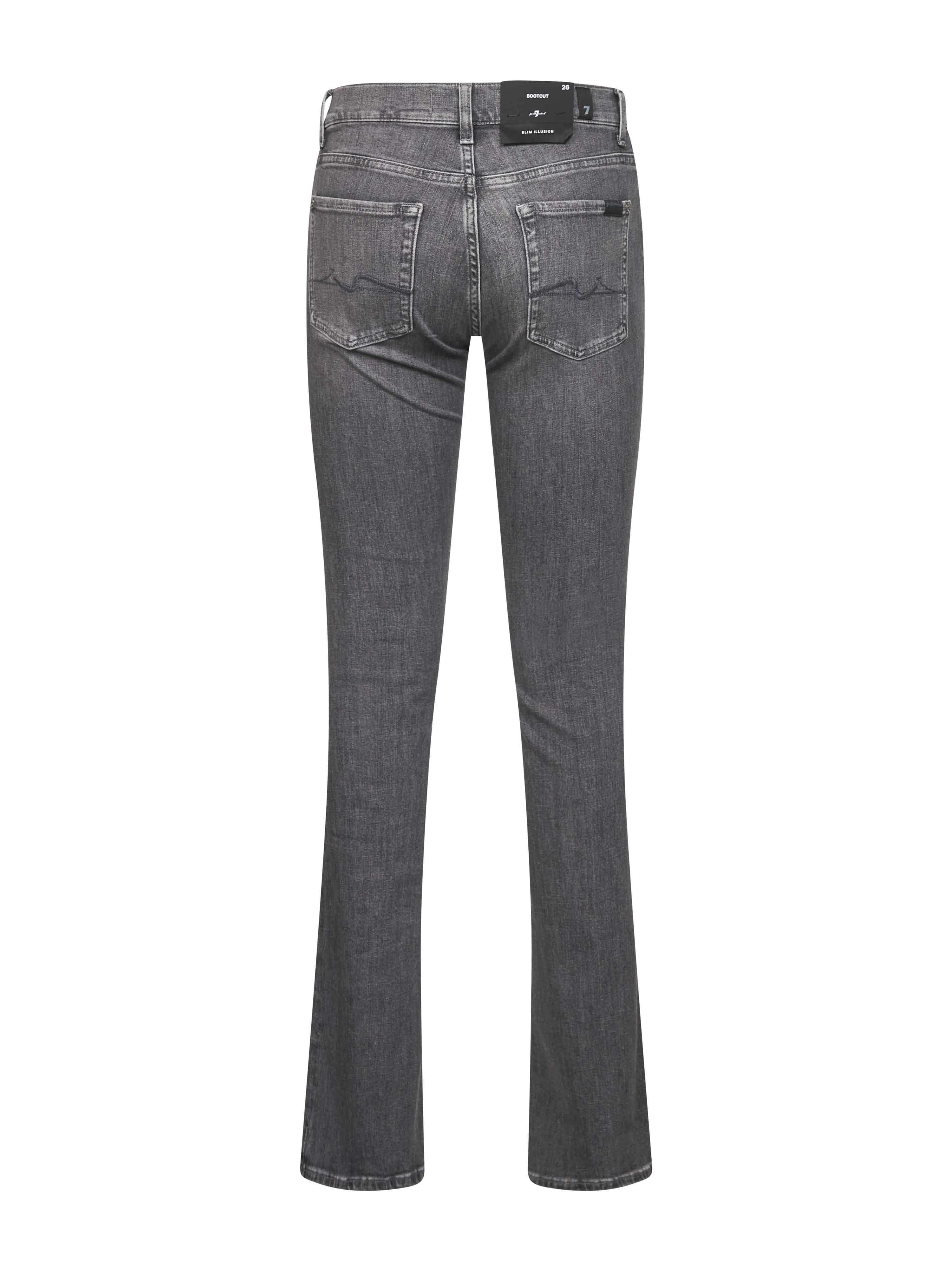 7 For All Mankind Washed Black Bootcut Jeans In Gray