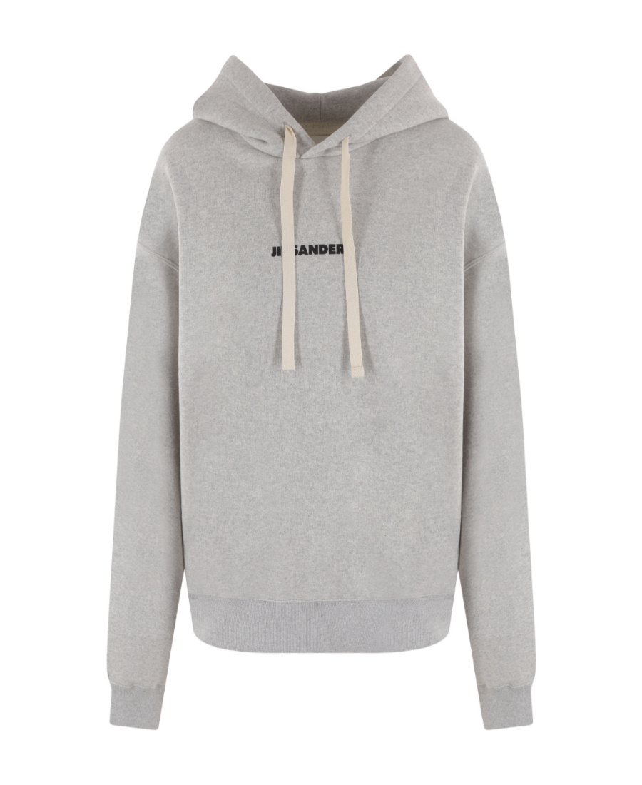 Jil Sander Logo-print Drawstring Hoodie In White