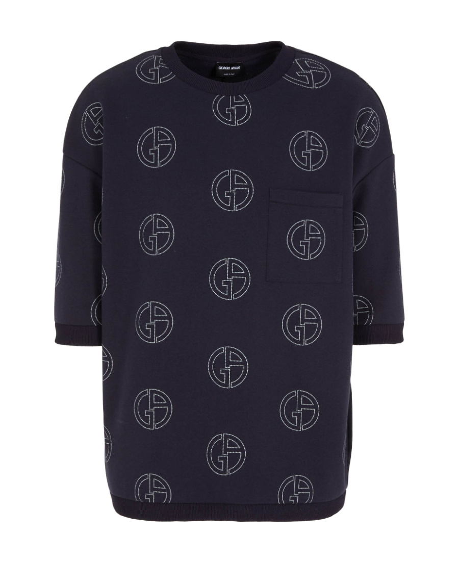 Giorgio Armani Sweatshirt In Blue
