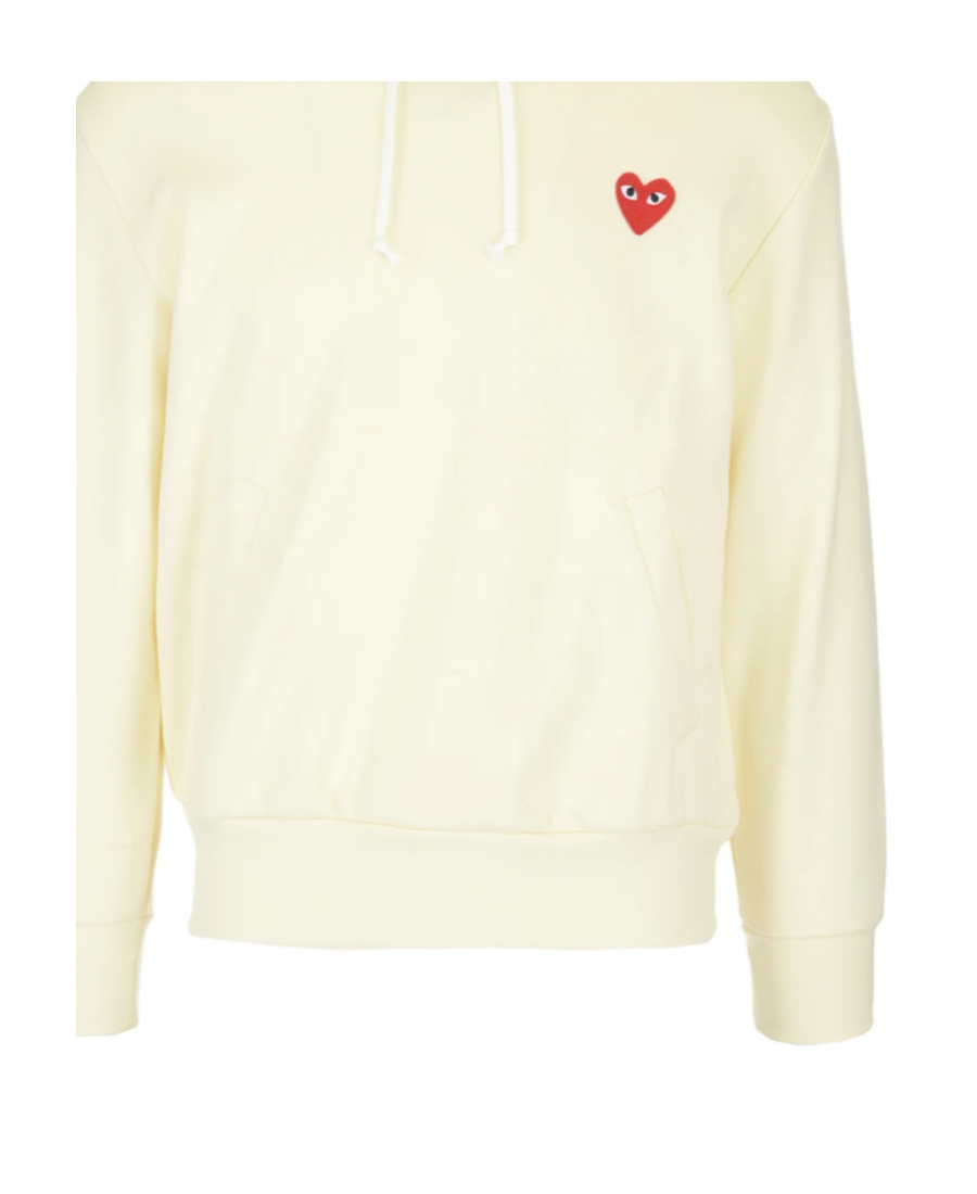 COMME DES GARÇONS PLAY COMME DES GARÇONS PLAY HEART LOGO PATCH DRAWSTRING HOODIE 