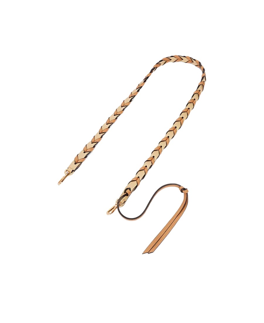 Loewe Fine Braided Belt In Nude
