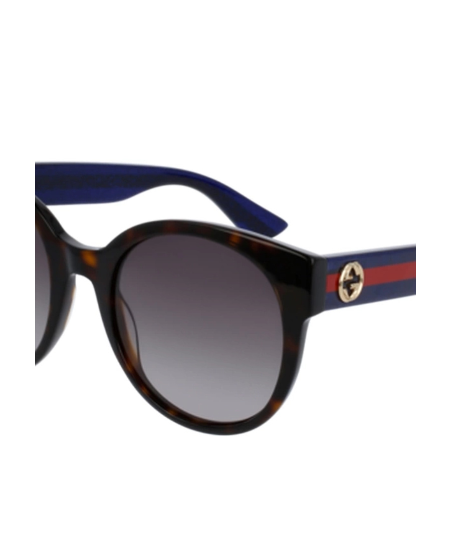 Gucci Interlocking G Logo-plaque Gradient-lenses Sunglasses In Black