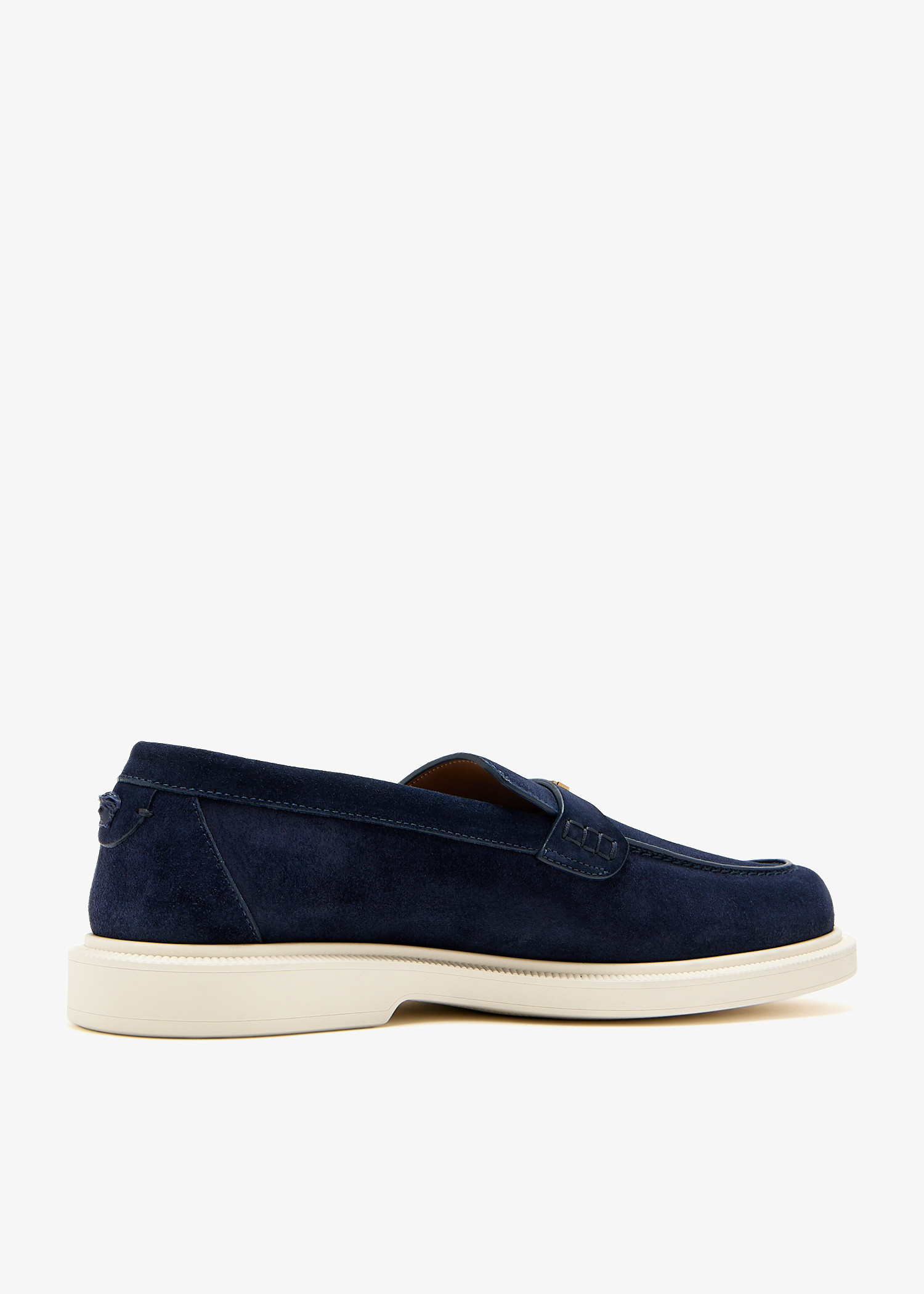 Versace Logo Loafers In Blue