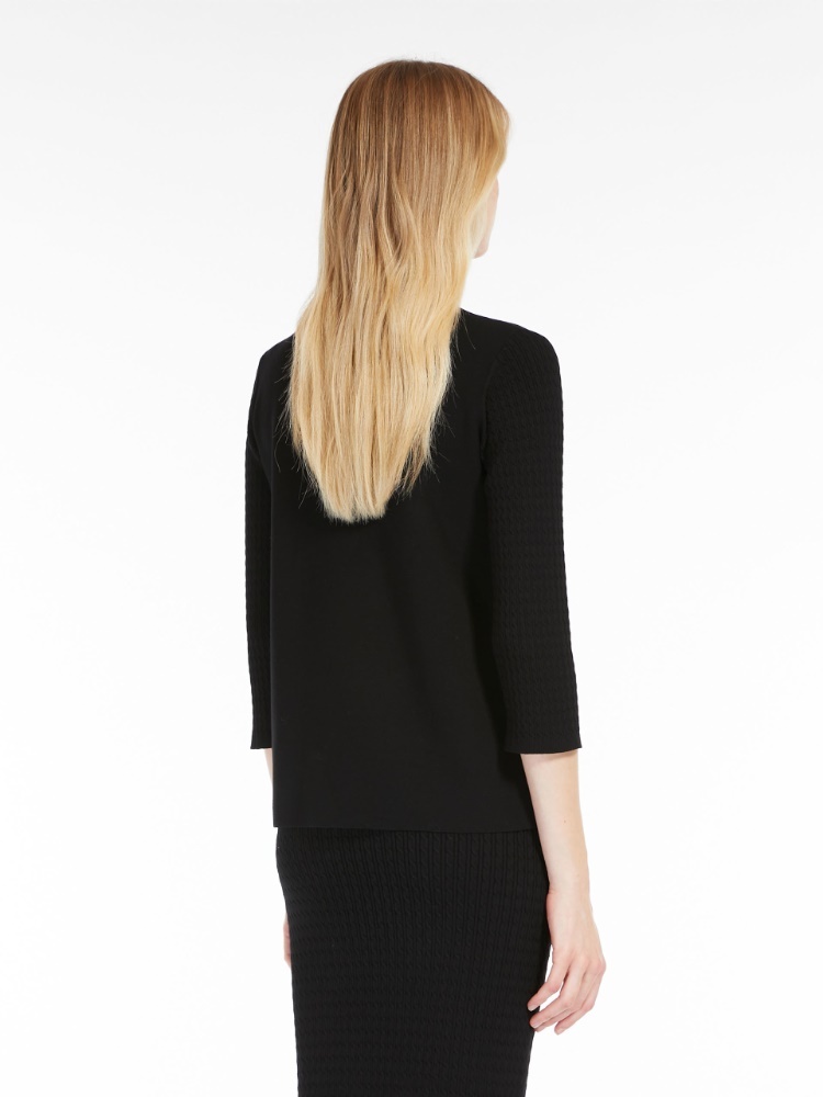 Max Mara Twisted Knitted Sweater In Black