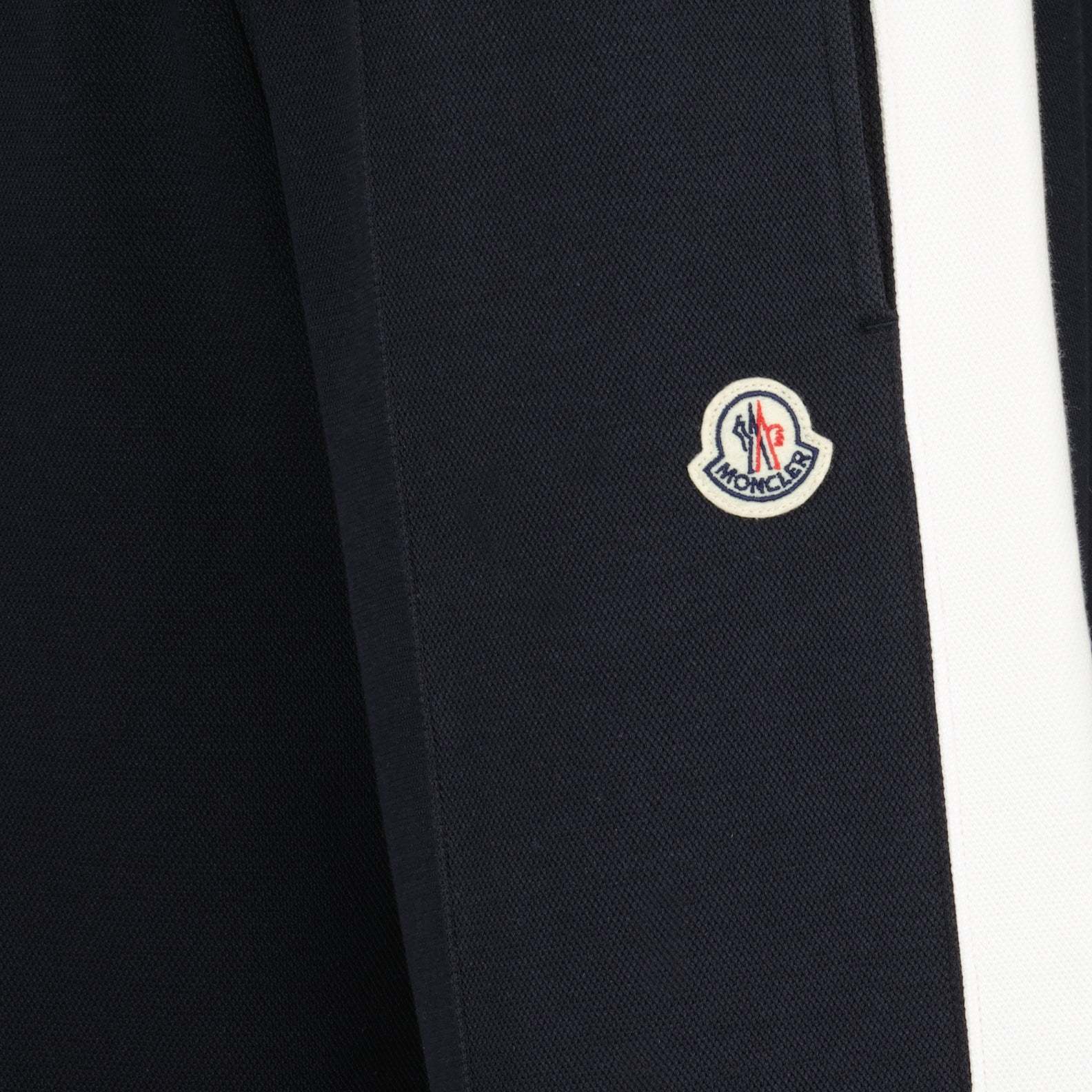Moncler Mid-rise Striped Wide-leg Track Pants In Blue