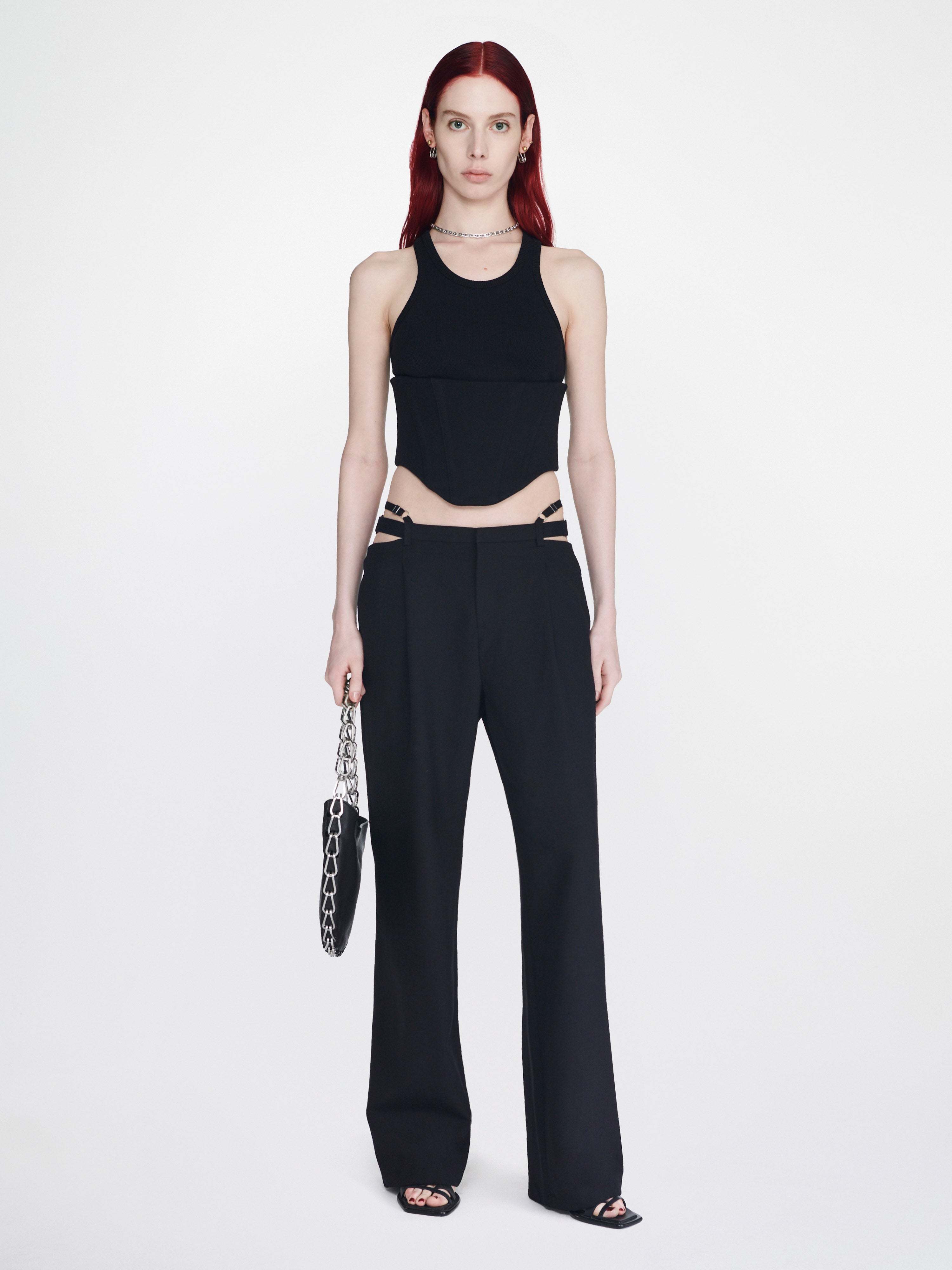 Dion Lee Float Corset-style Top In Black