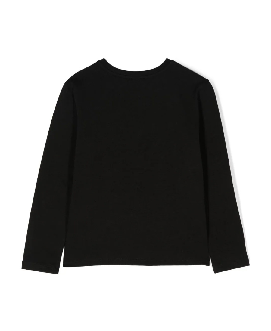 Givenchy T-shirt Nera In Jersey Di Cotone Bambina In Black
