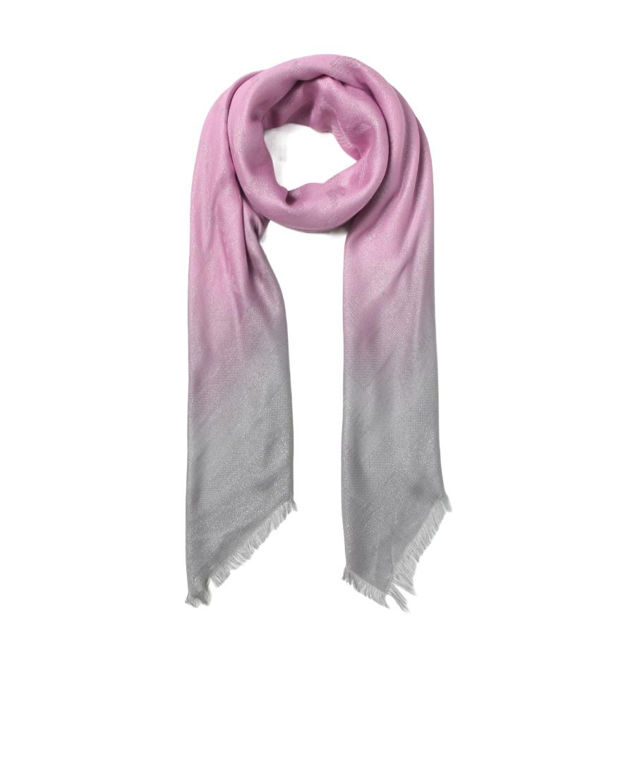 Emporio Armani Gradient-effect Scarf In Gray