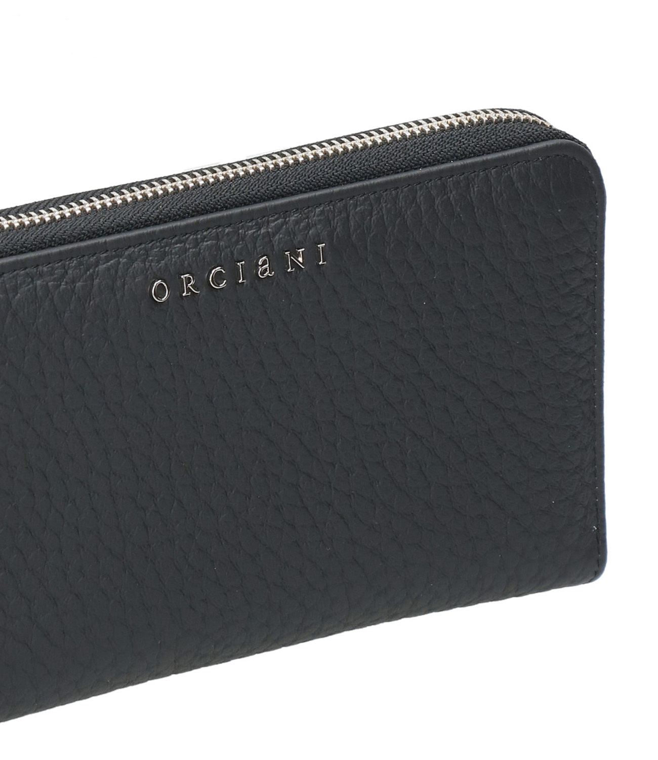 Orciani Zippered Logo Wallet In Black
