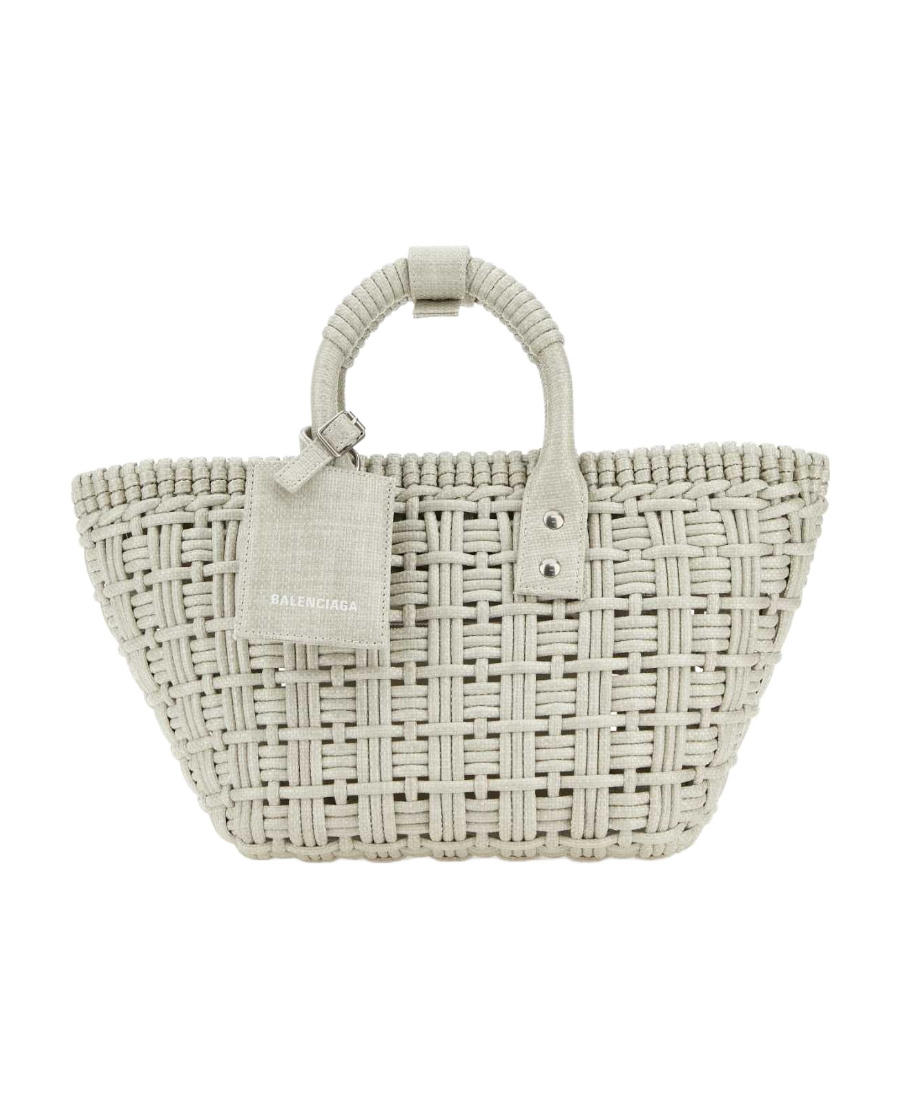 Shop Balenciaga Cesta Con Tracolla Bistro Xs Da Donna In Bianco Sporco In Nude