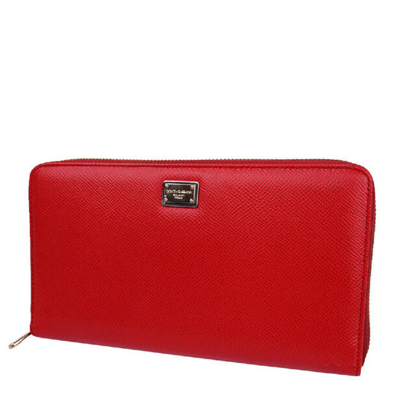 Dolce & Gabbana Logo Details Wallet In Red