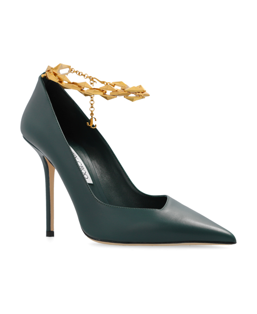 JIMMY CHOO DIAMOND TALURA 100MM LEATHER PUMPS