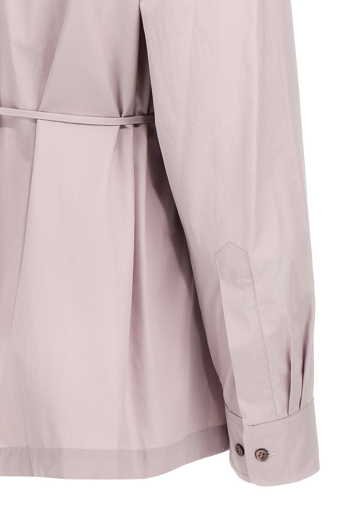 Dries Van Noten Wrap Design Shirt With Pleated Back In Pink