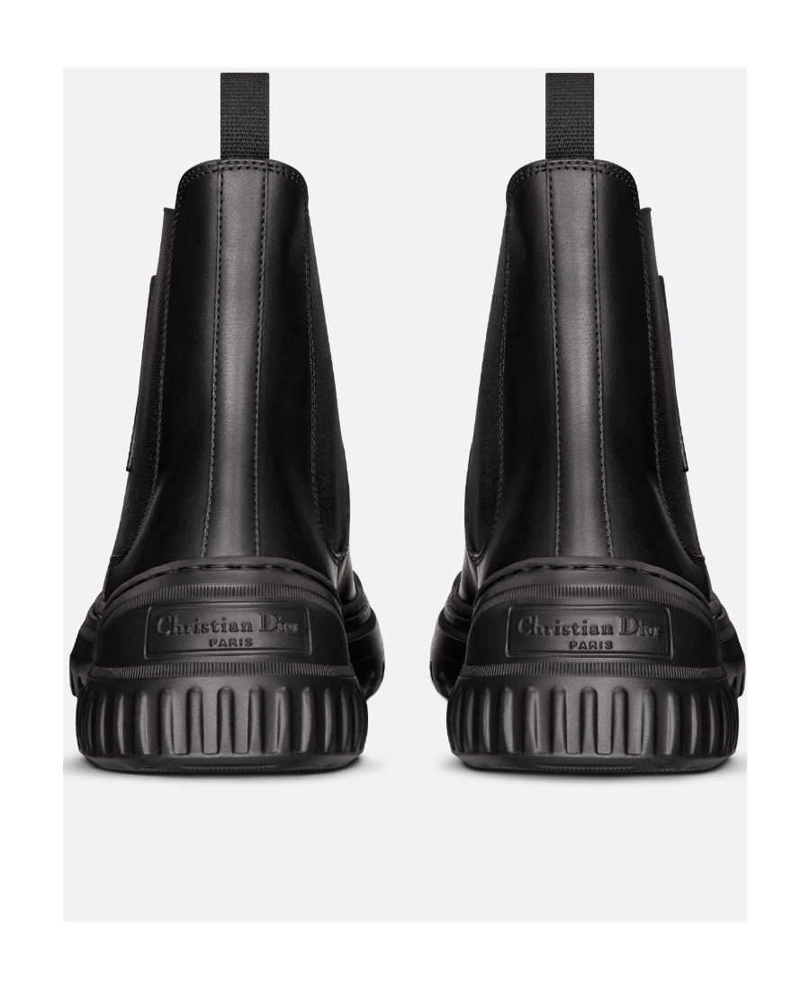 Dior Logo Short Boots In Black