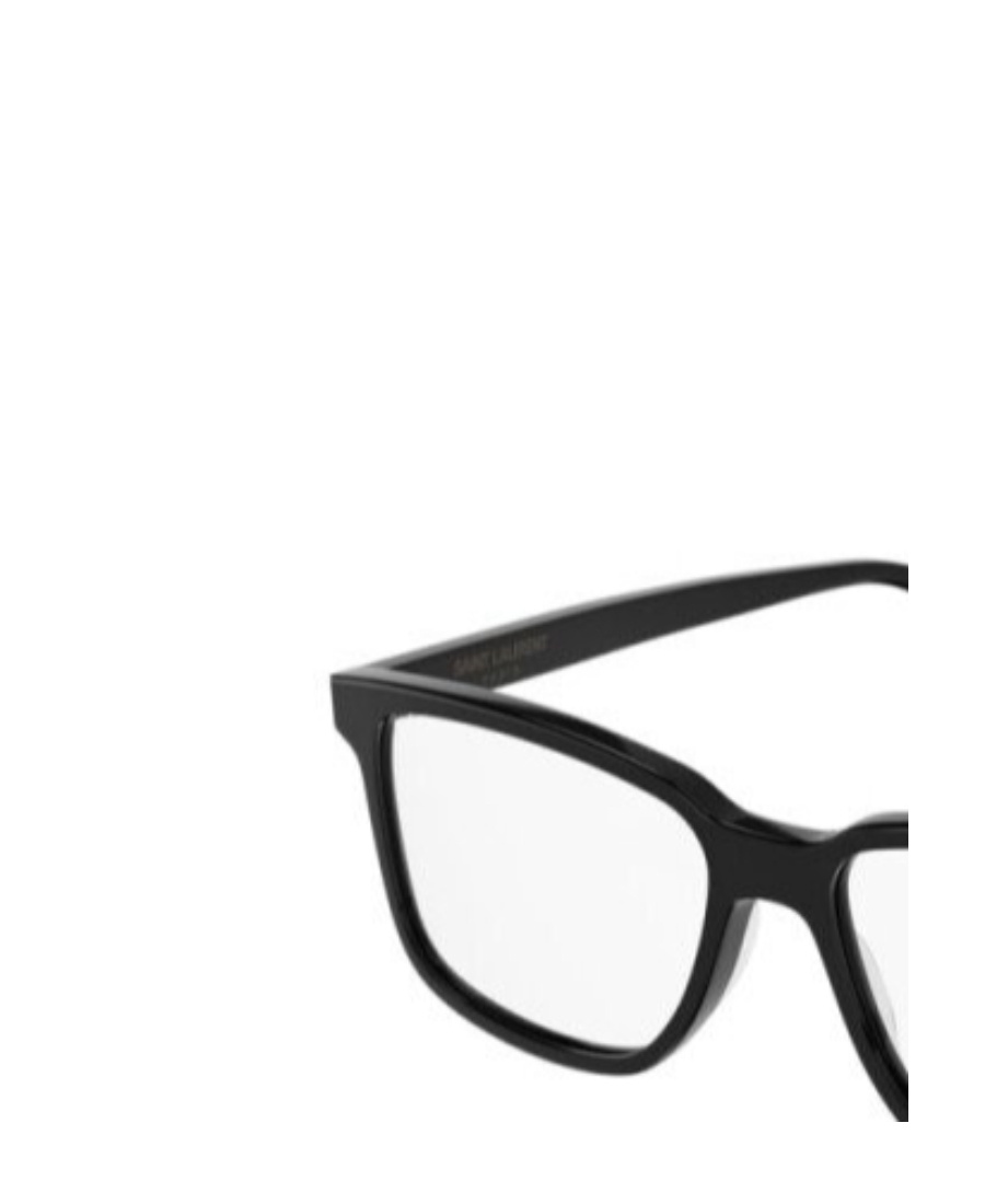 Saint Laurent Black Logo Decorative Flat Mirror In White