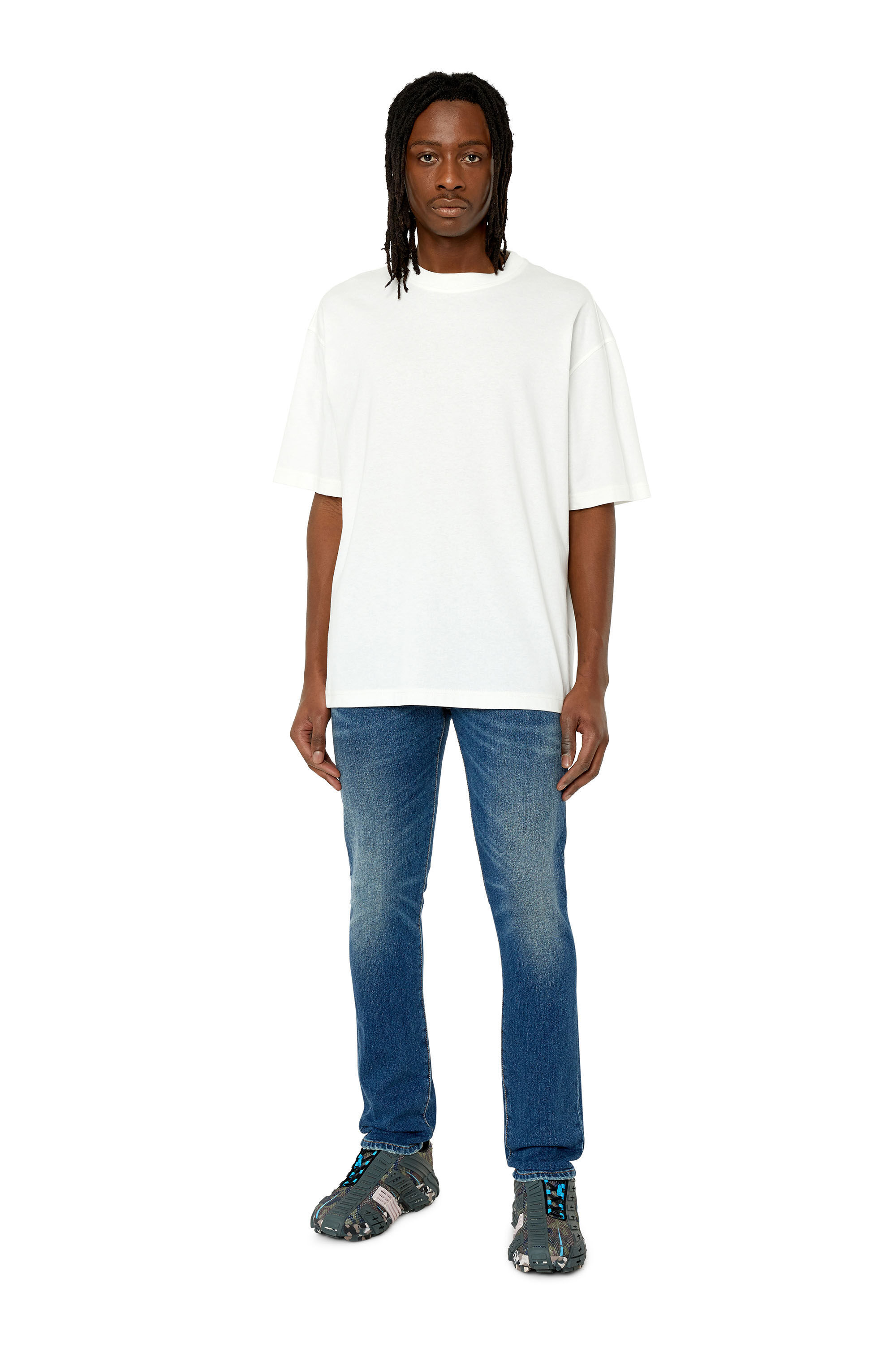 Diesel Drawstring Denim Trousers In Blue