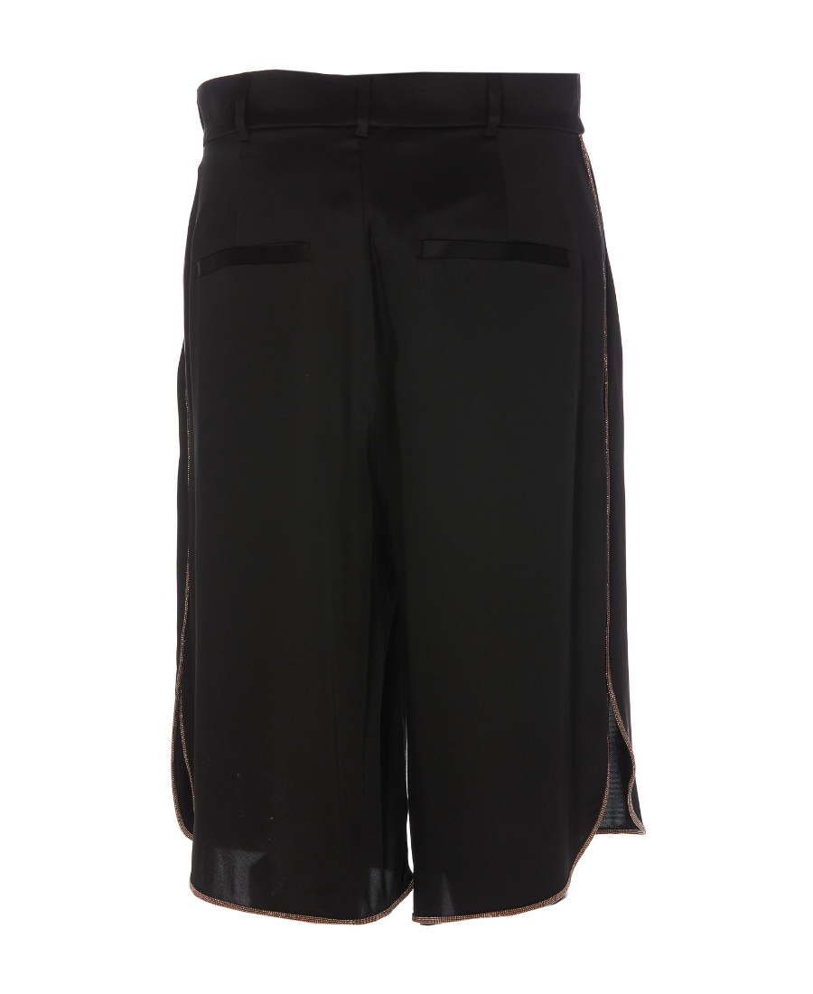 Brunello Cucinelli Knee-length Satin Shorts In Black