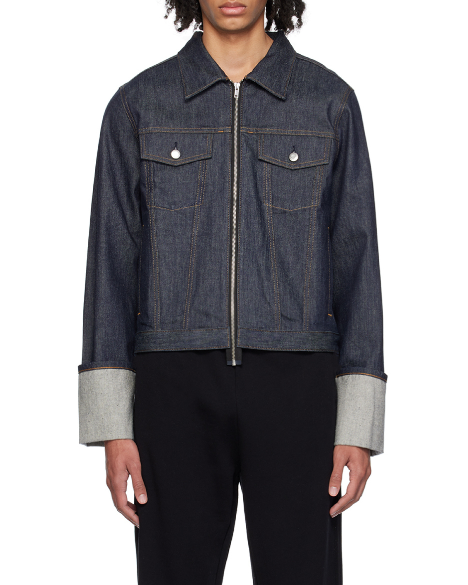 Helmut Lang Zip-up Denim Jacket